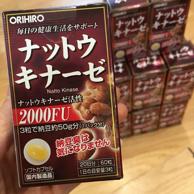 Viên uống chống đột quỵ Nattokinase Orihiro Nhật Bản 
